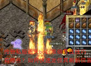 ˽ͨboss׼ȷѰҼЩοٶλˢλã