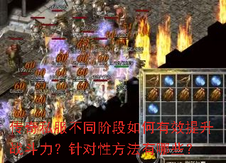 传奇私服不同阶段如何有效提升战斗力?针对性方法有哪些? 传奇私服不同阶段如何有效提升战斗力?针对性方法有哪些?