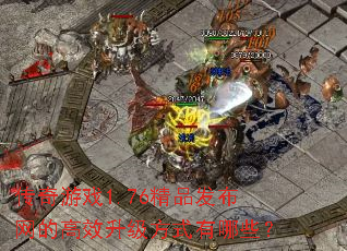 传奇游戏1.76精品发布网的高效升级方式有哪些? 传奇游戏1.76精品发布网的高效升级方式有哪些?
