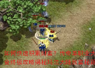 如何快速积累财富?传奇单职业大金终极攻略揭秘玛法大陆致富秘籍 如何快速积累财富?传奇单职业大金终极攻略揭秘玛法大陆致富秘籍