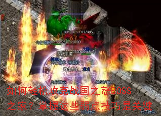 ������ɹ���ս��֮ŭBOSS֮�ң�������Щ���㼼���ǹؼ�