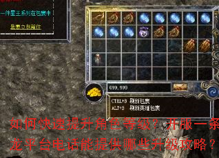 如何快速提升角色等级?开服一条龙平台电话能提供哪些升级攻略? 如何快速提升角色等级?开服一条龙平台电话能提供哪些升级攻略?
