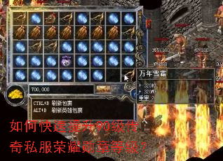 如何快速提升90级传奇私服荣耀勋章等级? 如何快速提升90级传奇私服荣耀勋章等级?